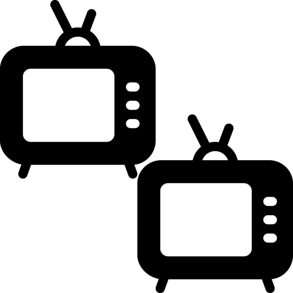 sólido icono para televisores vector