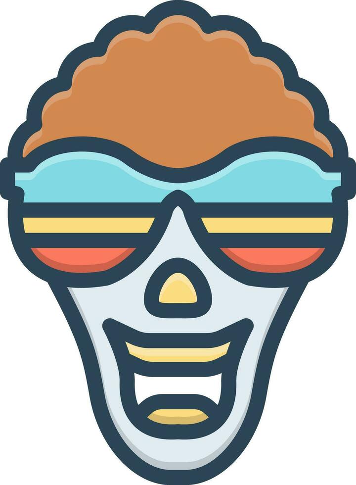 color icon for funky vector