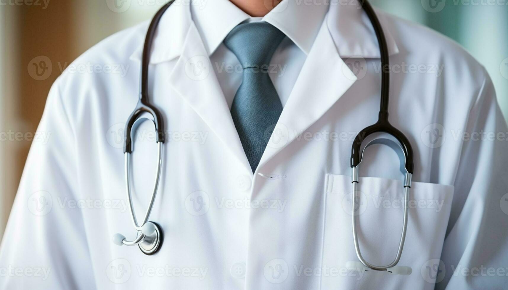 Doctors, healthcare practitioners, and medics use stethoscopes to listen to patients' heart, lungs, and intestinal sounds, helping to diagnose and treat a variety of medical conditions. Generative Ai photo