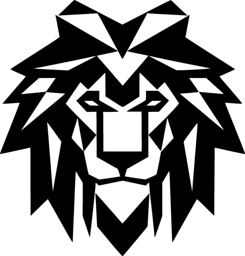 león - minimalista y plano logo - vector ilustración