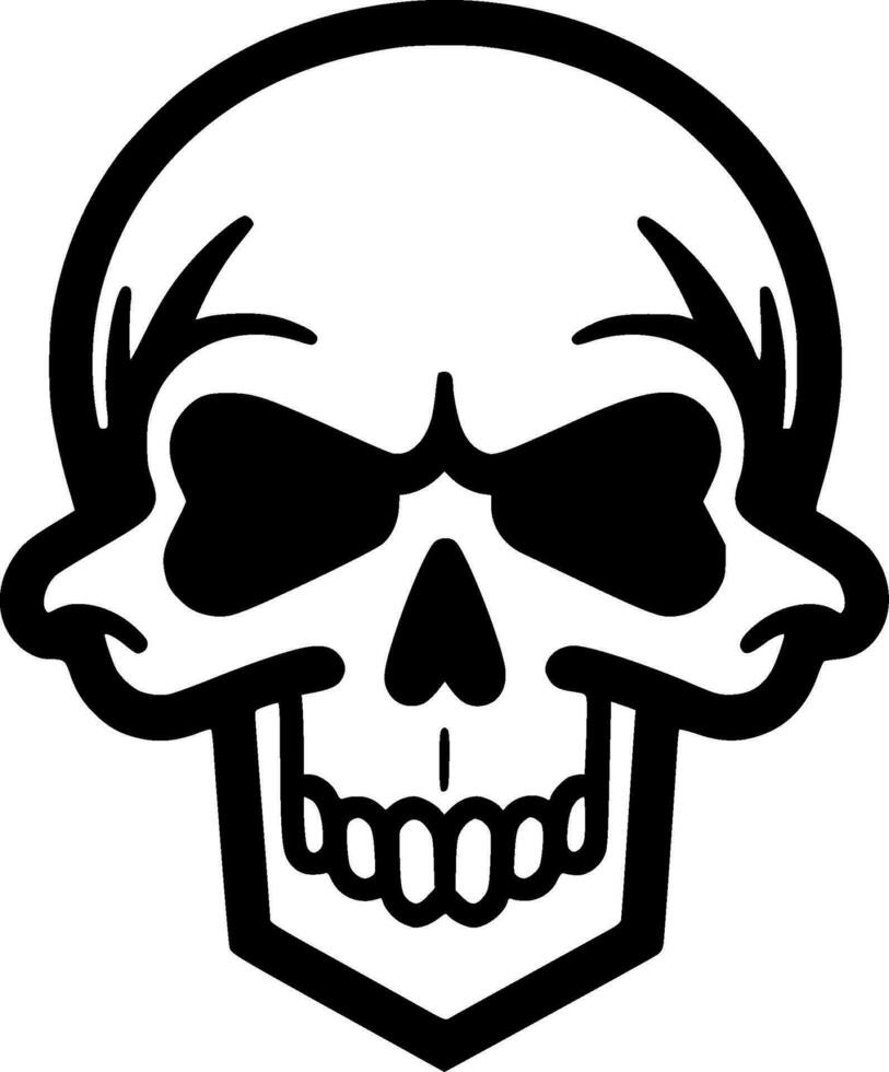 Skull - Minimalist and Flat Logo - Vector illustration