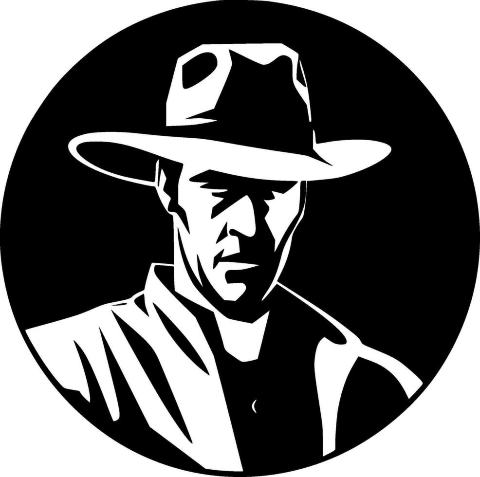 Western, Minimalist and Simple Silhouette - Vector illustration