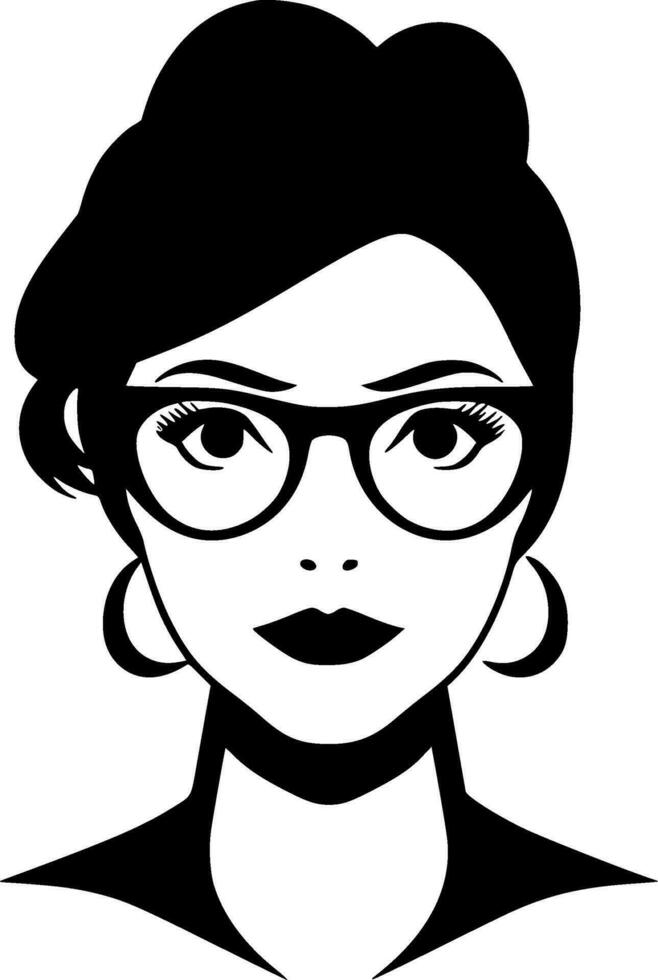 Teacher - Black and White Isolated Icon - Vector illustration