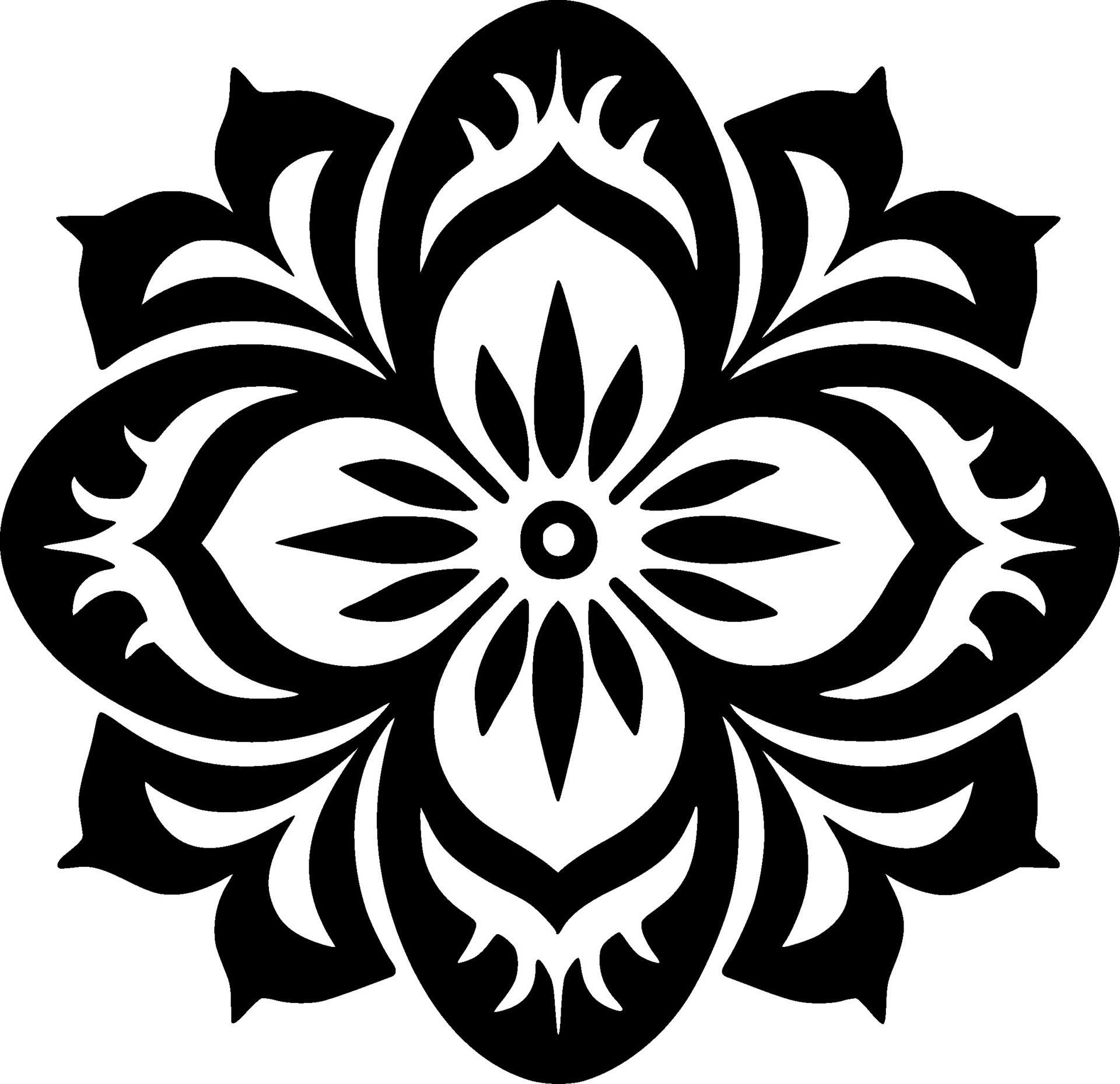 Mandala, Black and White Vector illustration 32413357 Vector Art at