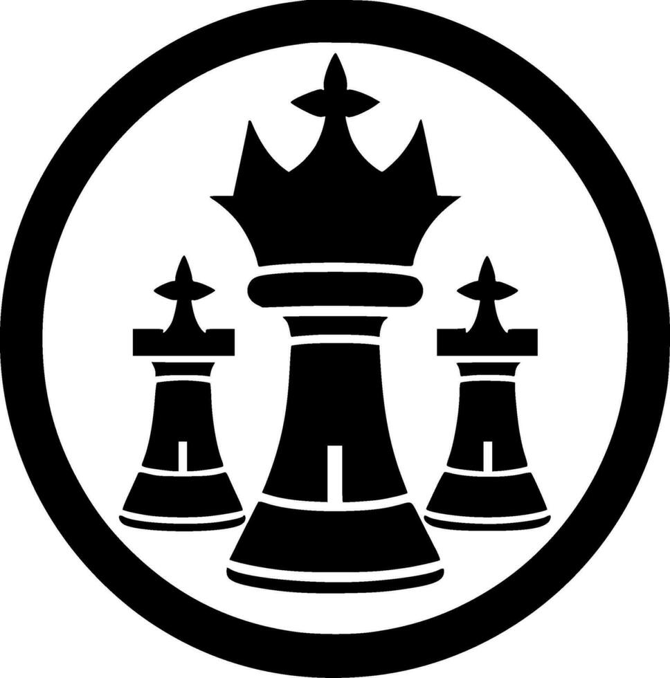 Chess - Minimalist and Flat Logo - Vector illustration