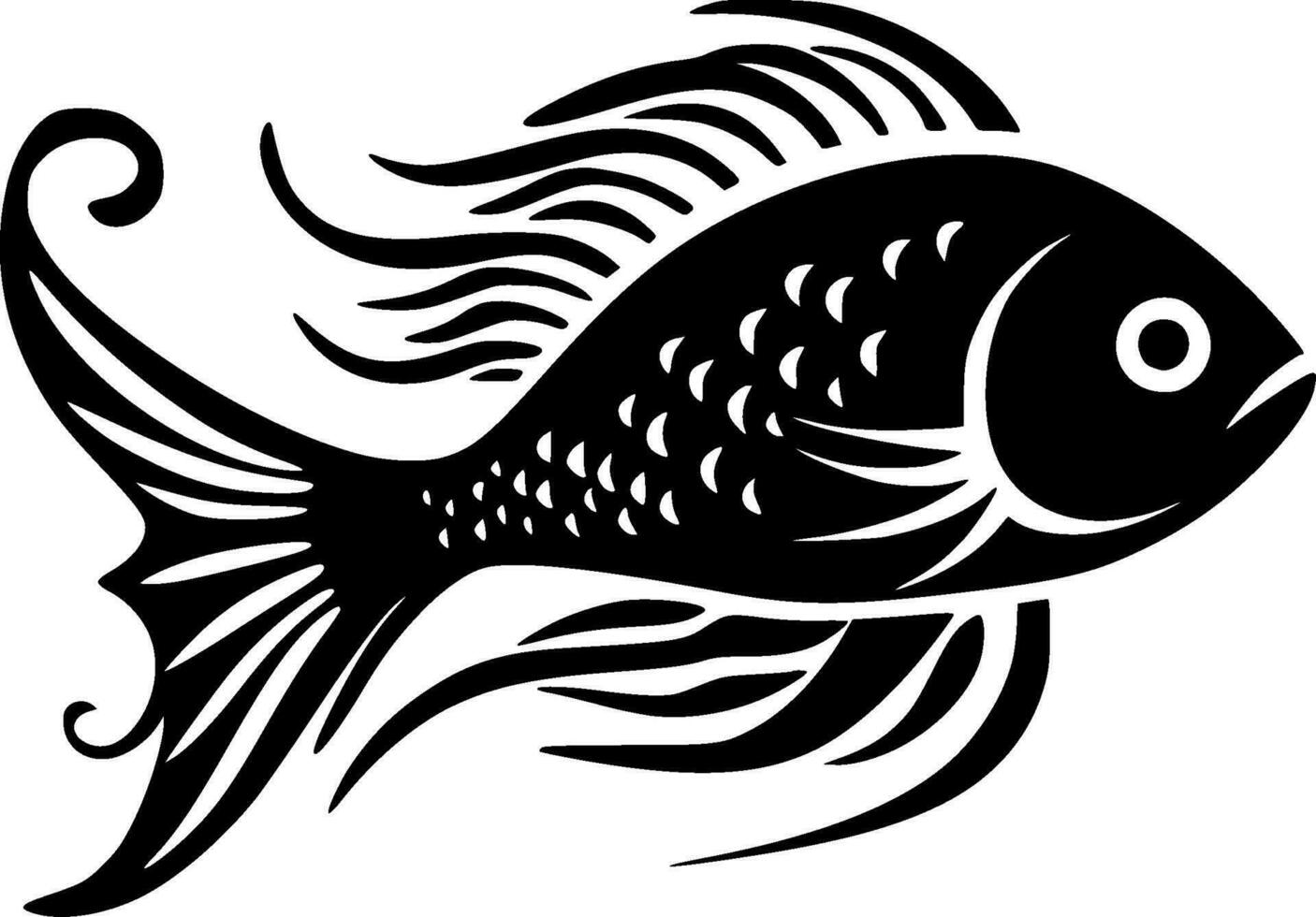 Fish - Minimalist and Flat Logo - Vector illustration