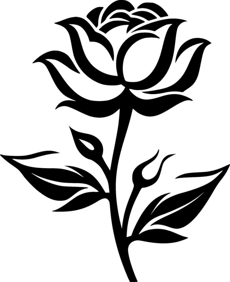 flor - minimalista y plano logo - vector ilustración