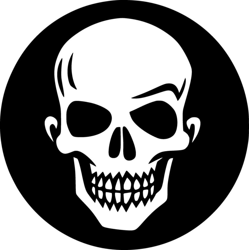 Skull - Minimalist and Flat Logo - Vector illustration