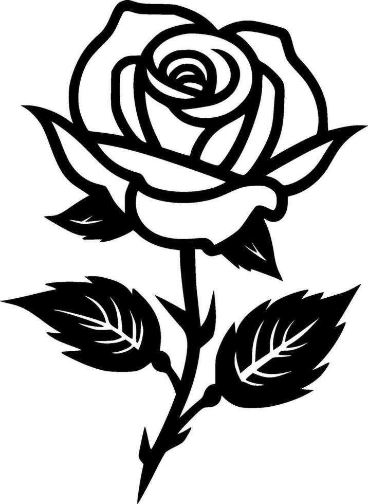 Rose - High Quality Vector Logo - Vector illustration ideal for T-shirt graphic