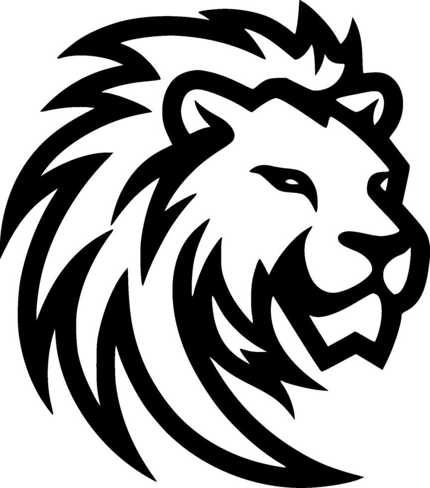 Lion, Minimalist and Simple Silhouette - Vector illustration