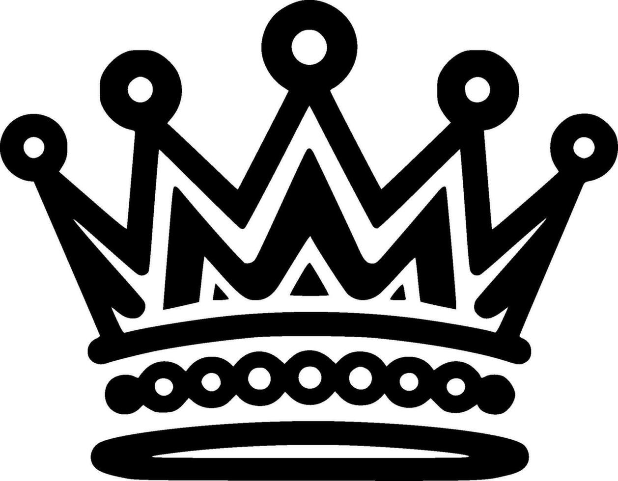 Crown, Minimalist and Simple Silhouette - Vector illustration