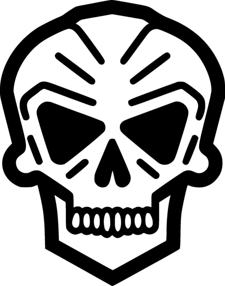Skull - Black and White Isolated Icon - Vector illustration