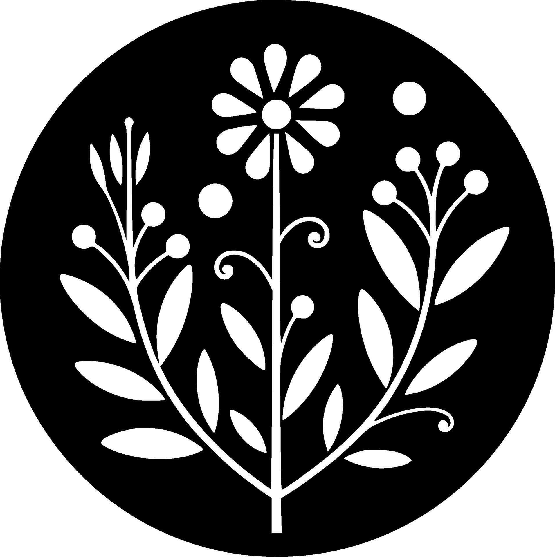 Floral, Black and White Vector illustration 32413467 Vector Art at Vecteezy