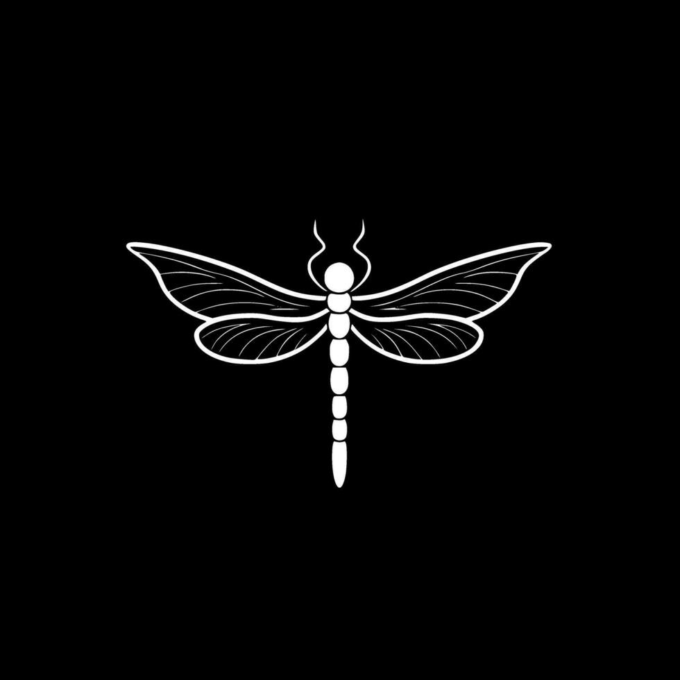 Dragonfly, Minimalist and Simple Silhouette - Vector illustration