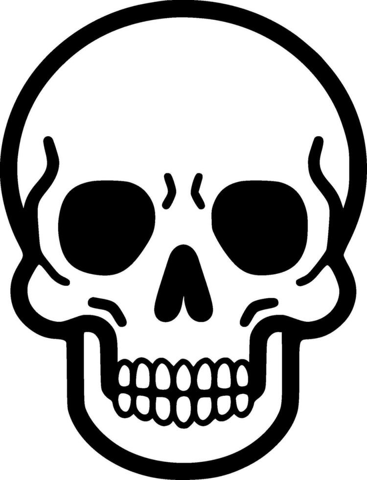 Skull - Minimalist and Flat Logo - Vector illustration