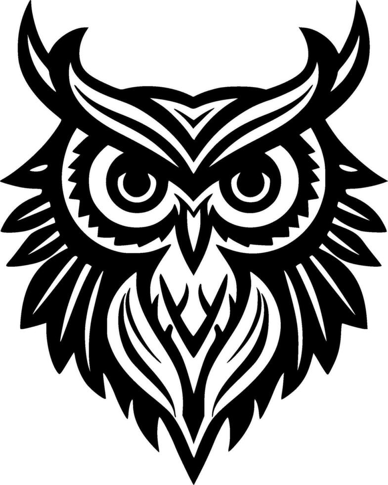 Owl, Minimalist and Simple Silhouette - Vector illustration