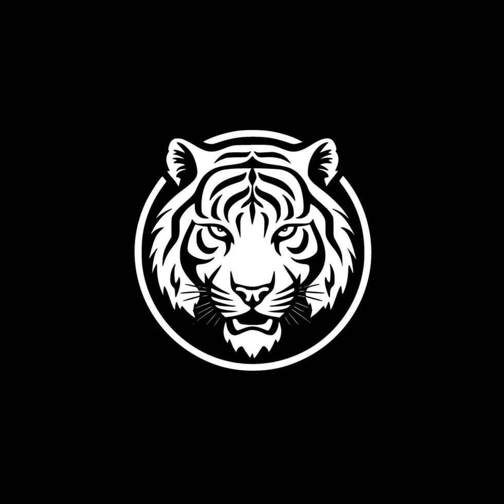 Tiger, Minimalist and Simple Silhouette - Vector illustration