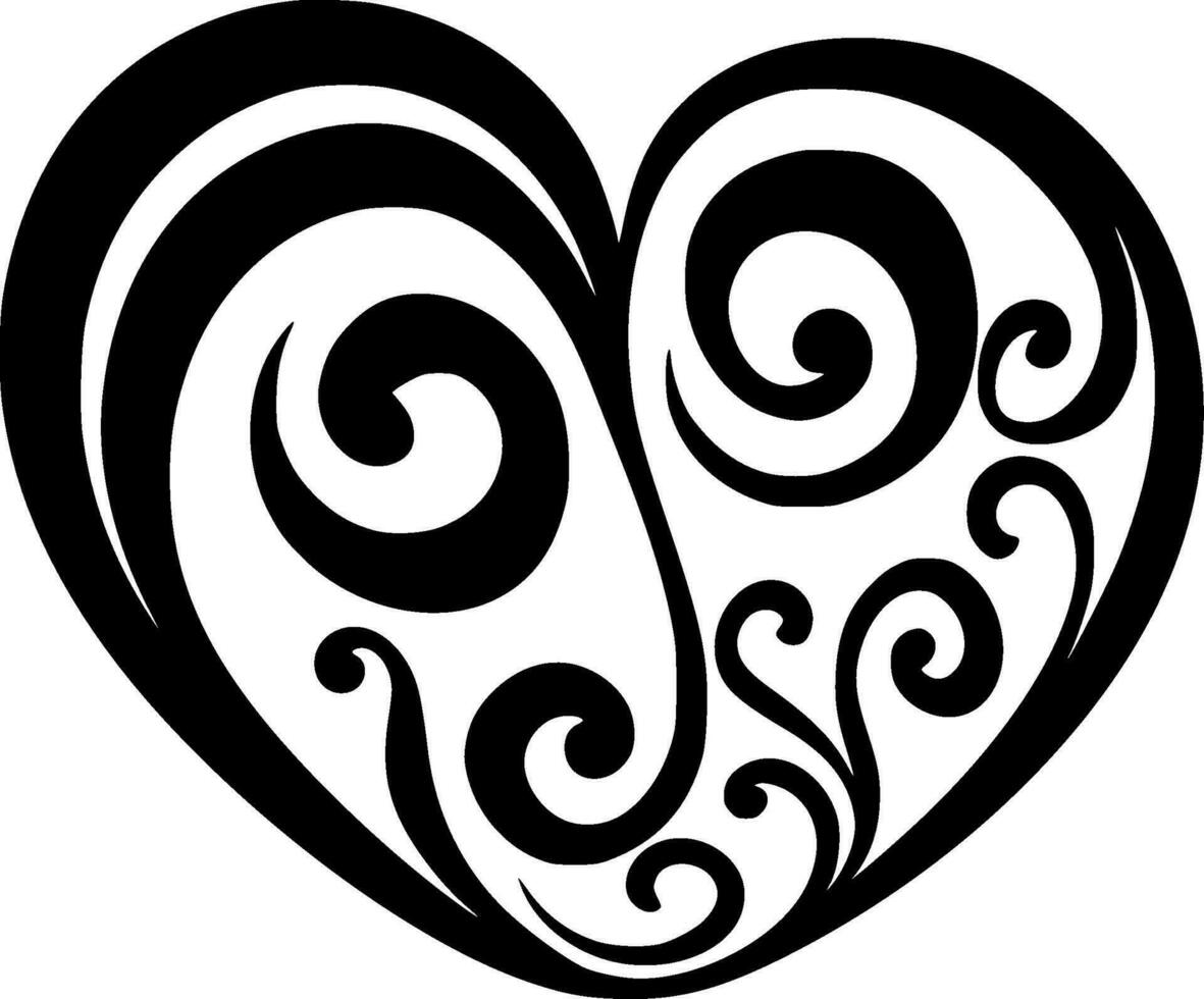 Heart, Minimalist and Simple Silhouette - Vector illustration