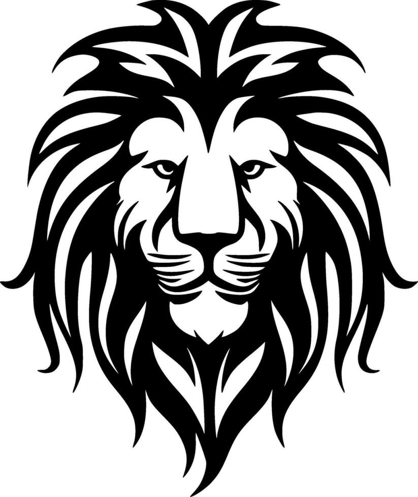 Lion, Minimalist and Simple Silhouette - Vector illustration