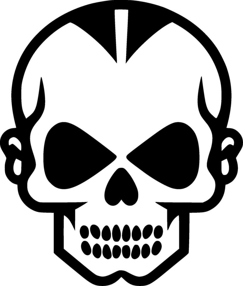 Skull, Minimalist and Simple Silhouette - Vector illustration