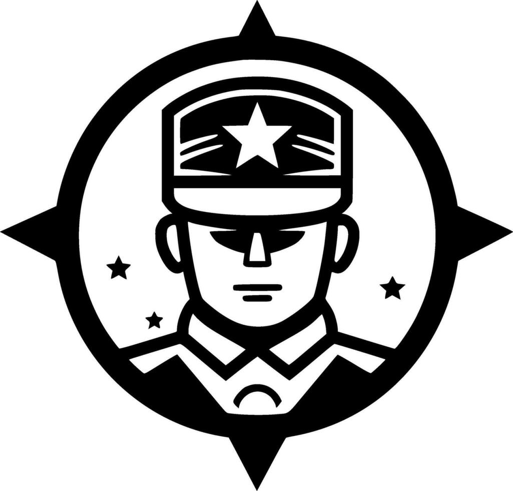 Ejército - minimalista y plano logo - vector ilustración