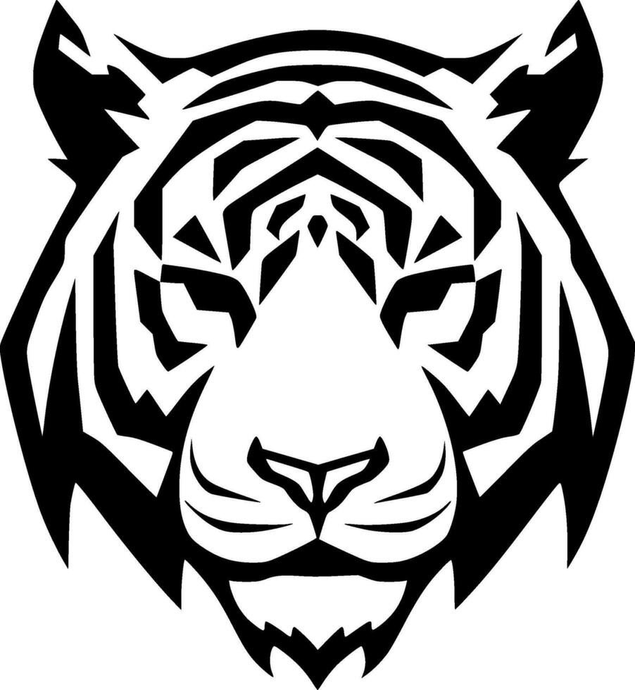 Tiger, Minimalist and Simple Silhouette - Vector illustration