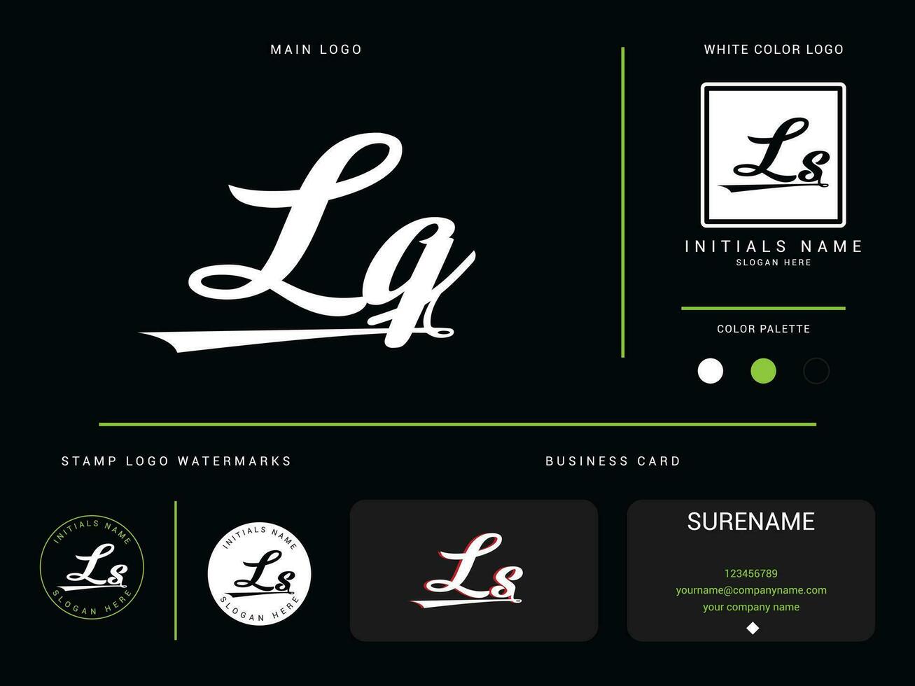 Abstract Lq Logo Branding, Professional Ls LQ Apparel Luxury Letter Logo Icon vector