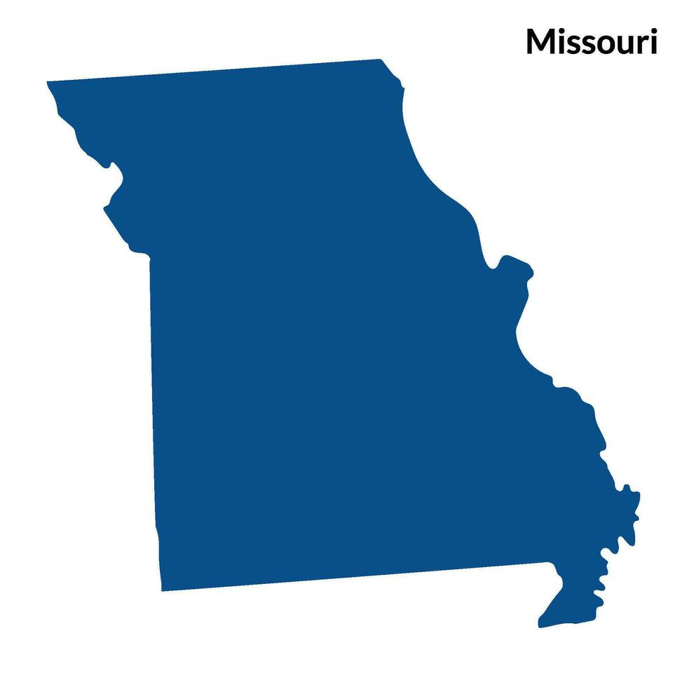 Map of Missouri. Missouri map. USA map vector