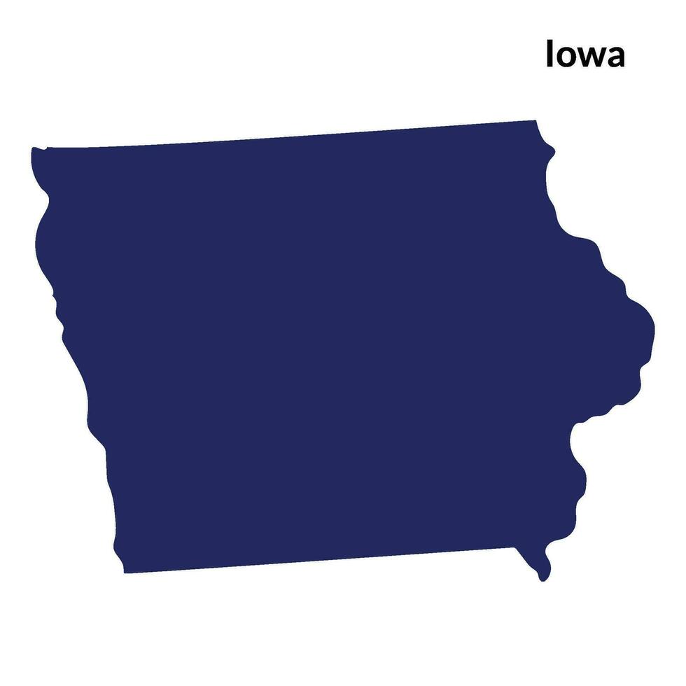 mapa de Iowa. Iowa mapa. Estados Unidos mapa vector