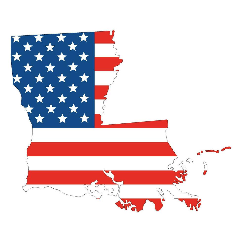 Map of Louisiana. Louisiana map. USA map vector