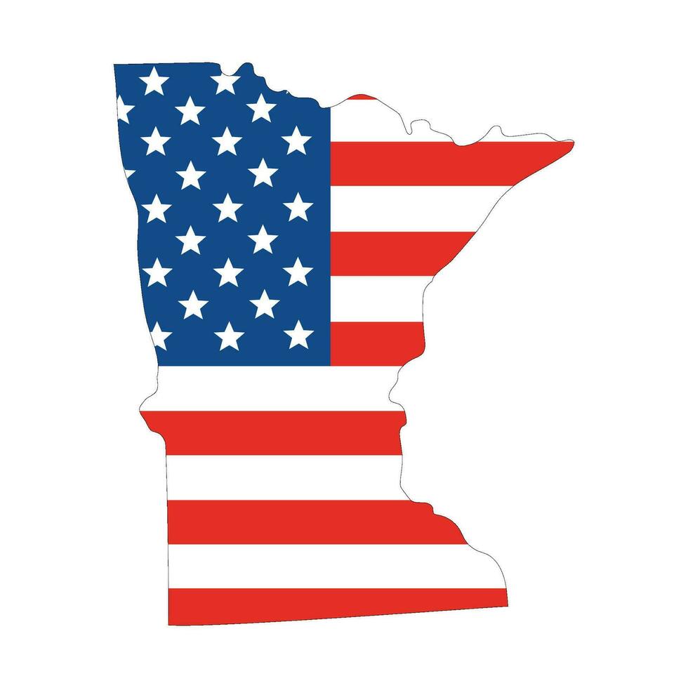 Map of Minnesota. Minnesota map. USA map vector