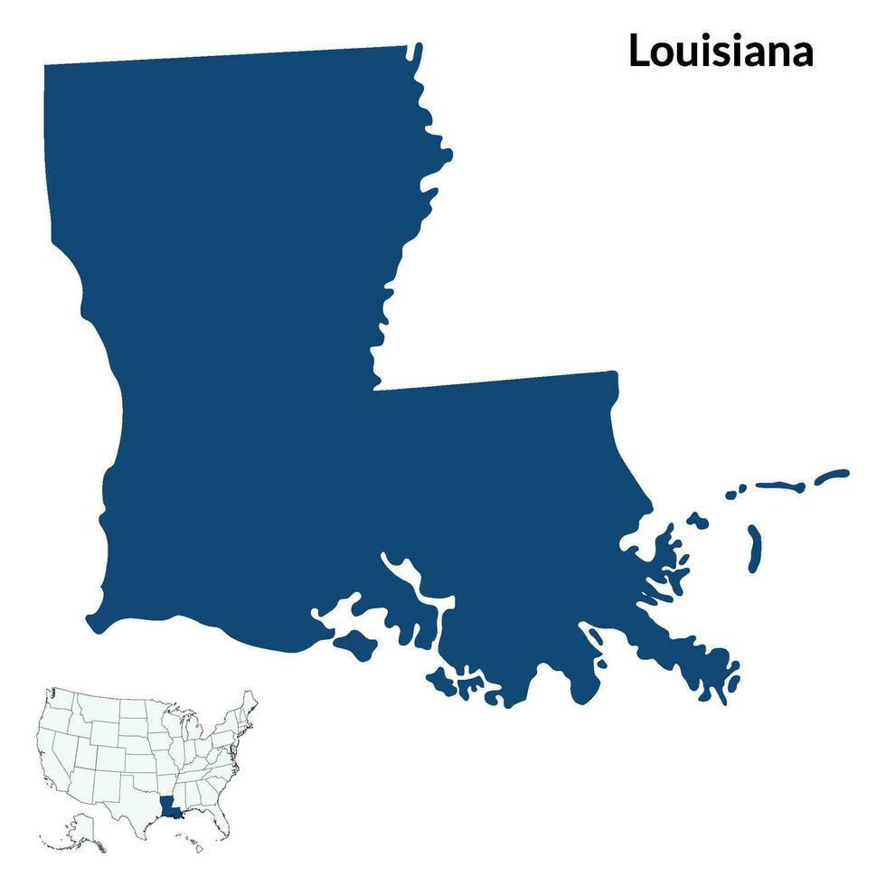 Map of Louisiana. Louisiana map. USA map vector