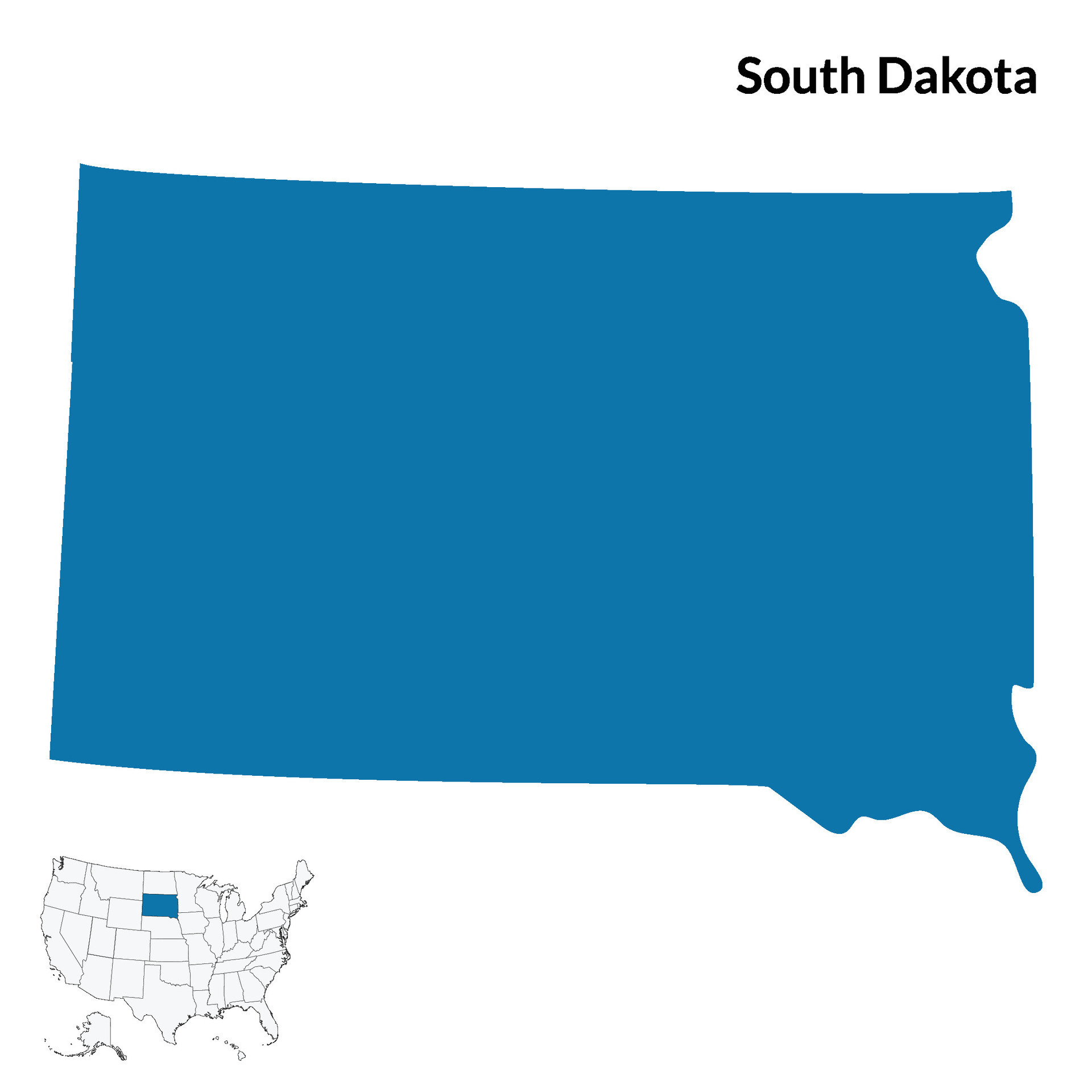 South Dakota Map USA Map 32413809 Vector Art At Vecteezy South Dakota Map Usa Map Vector 