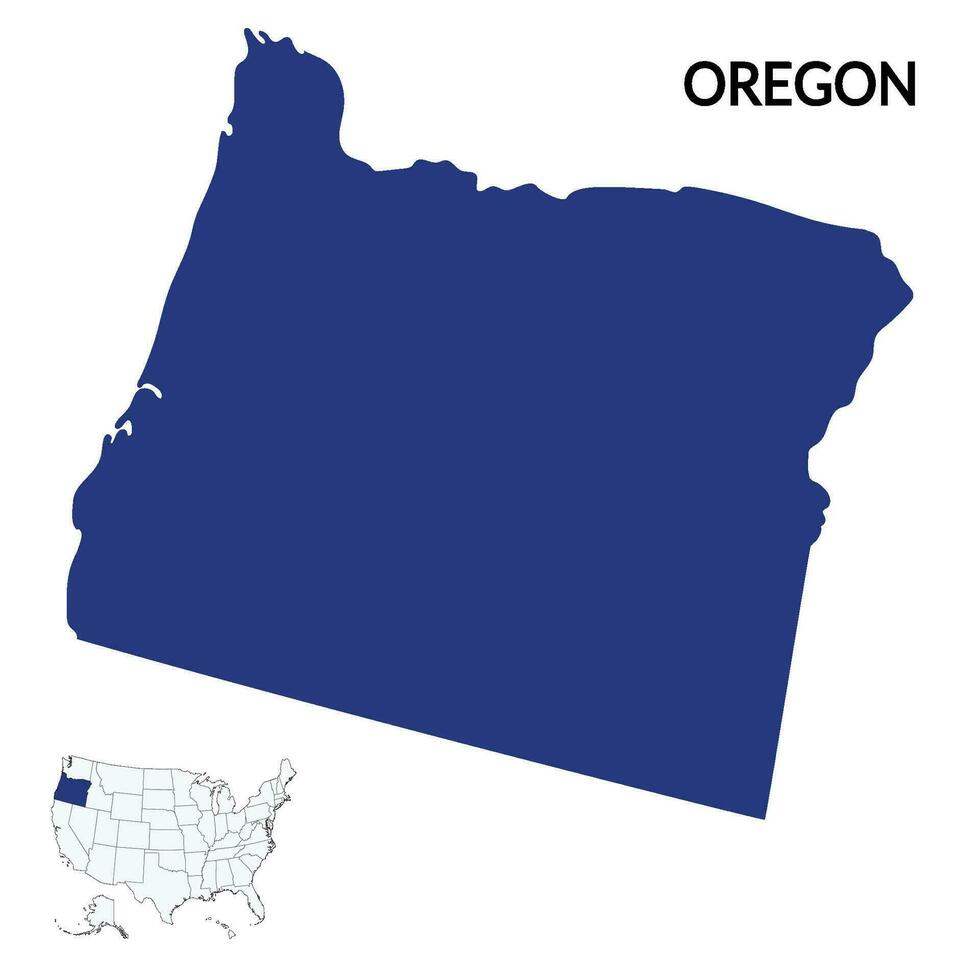 Oregon Map. Map of Oregon. USA map vector