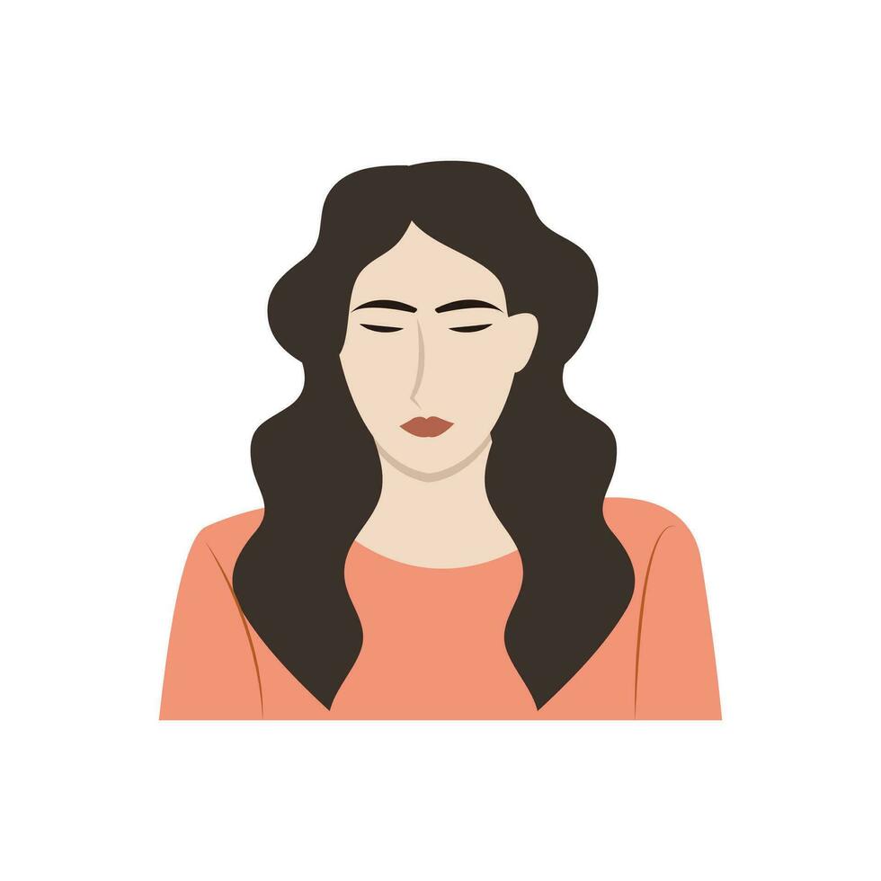 Young generation. Modern young woman character avatar isolated on white background. Colorful flat vector illustration