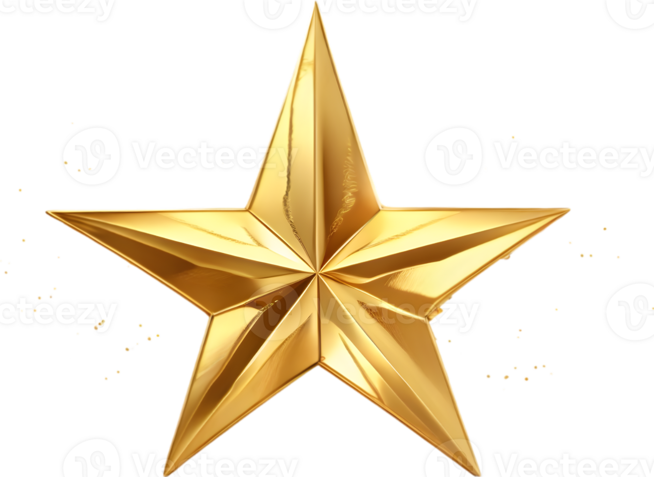 Gold Star, Shining Bright, Stellar Achievement ai generative png