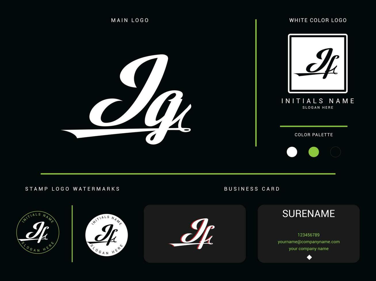 Modern Jg Logo Icon Vector, Monogram Jf JG Logo Icon Vector For Your Apparel Brand