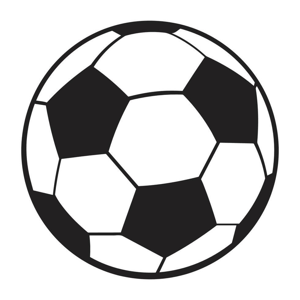 Free Football Silhouette Vector isolated on a white background, Soccer Football Vector illustration