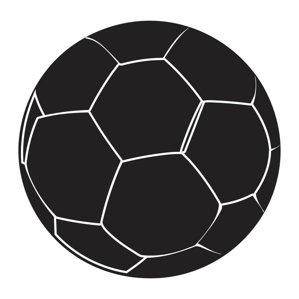 Free Football Silhouette Vector isolated on a white background, Soccer Football Vector illustration