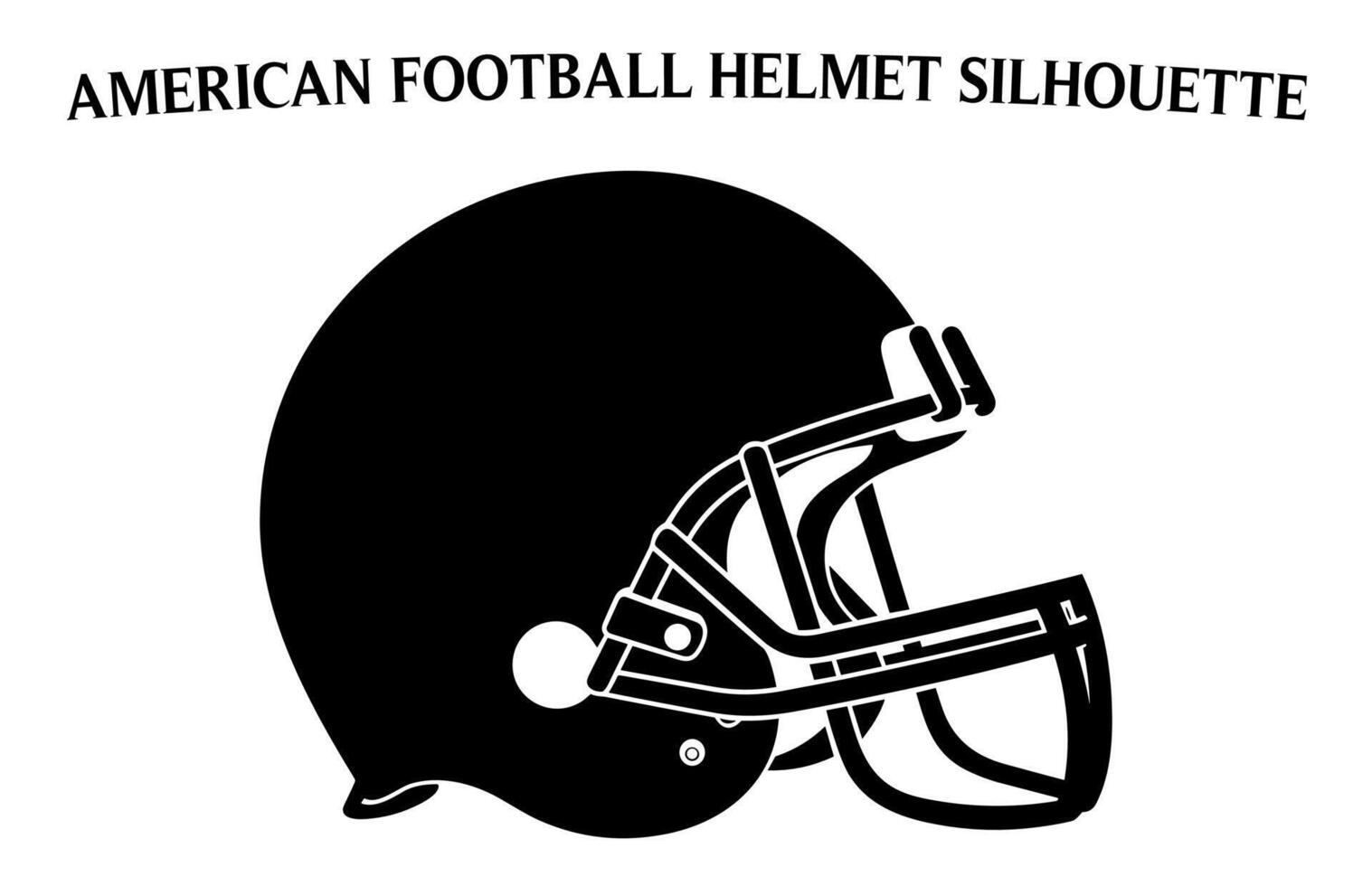 Free American Footballer Helmet vector silhouette, American Football Helmet Silhouette