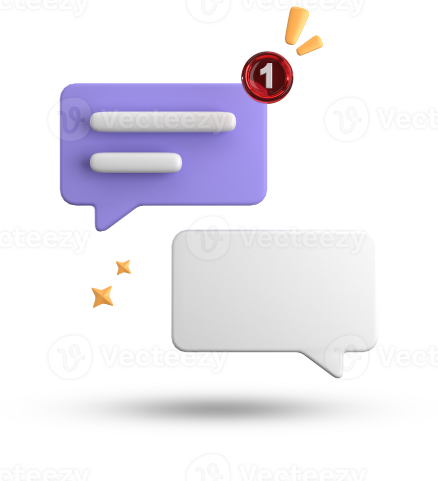 3d rendering of speech bubble, 3D pastel chat icon set. Set of 3d speak bubble. png