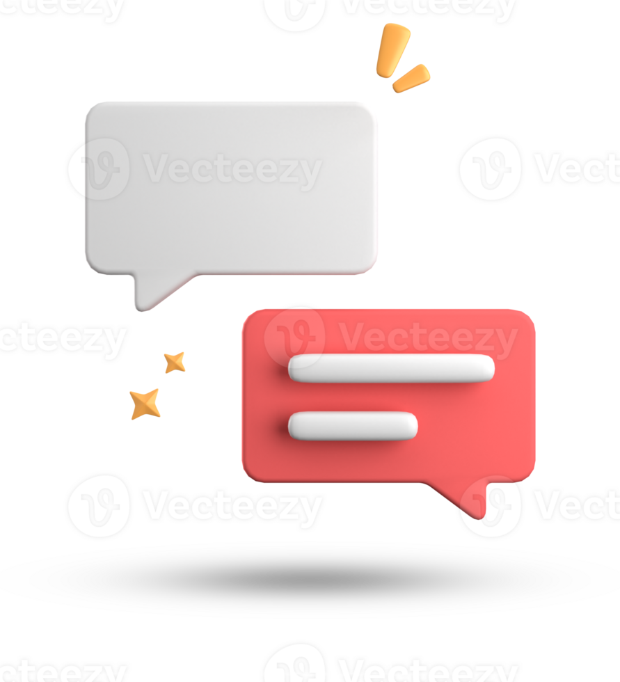 3d rendering of speech bubble, 3D pastel chat icon set. Set of 3d speak bubble. png