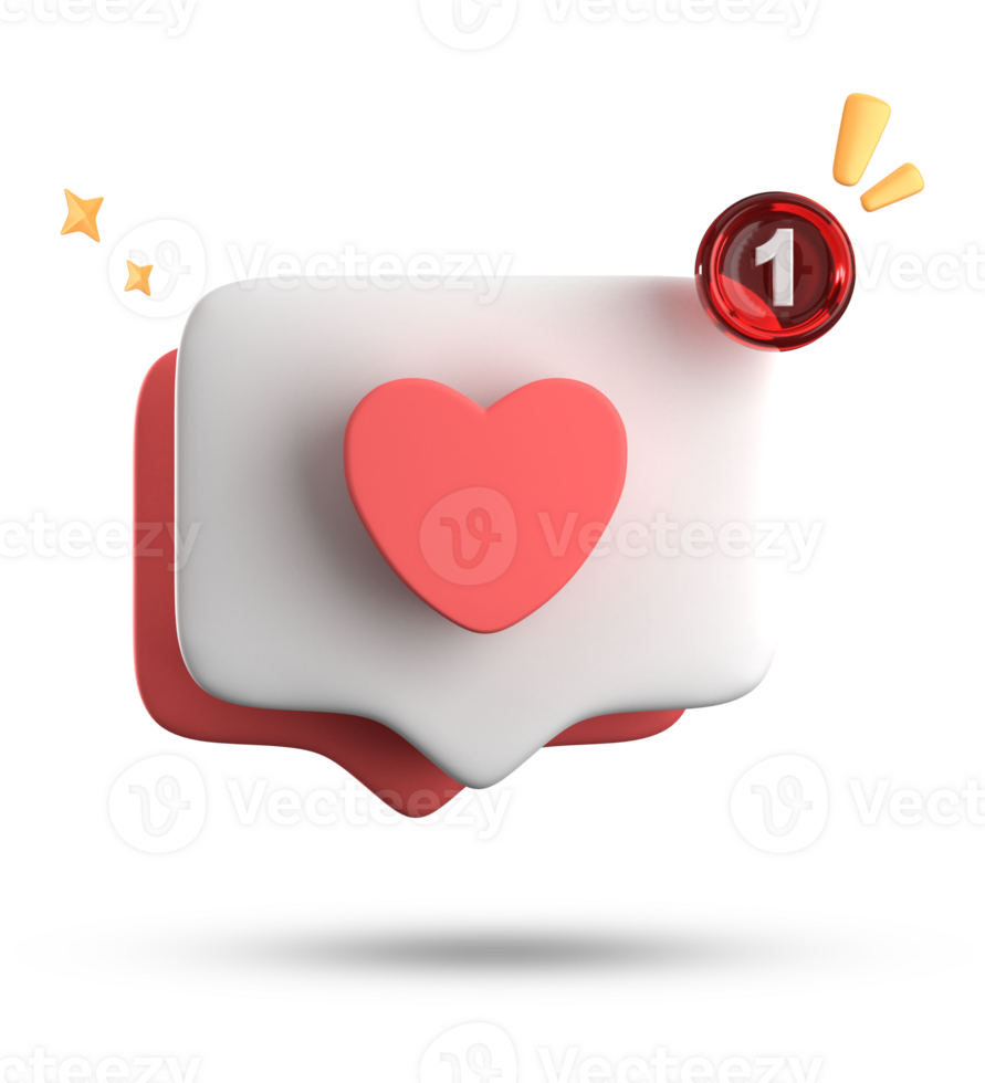 3d rendering of speech bubble love, 3D pastel pink purple chat icon set. Set of 3d speak bubble. png