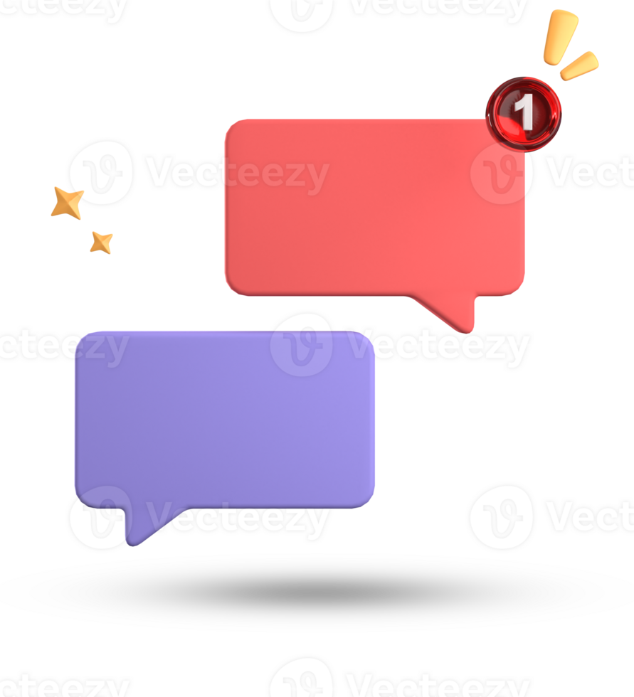 3d rendering of speech bubble, 3D pastel chat icon set. Set of 3d speak bubble. png