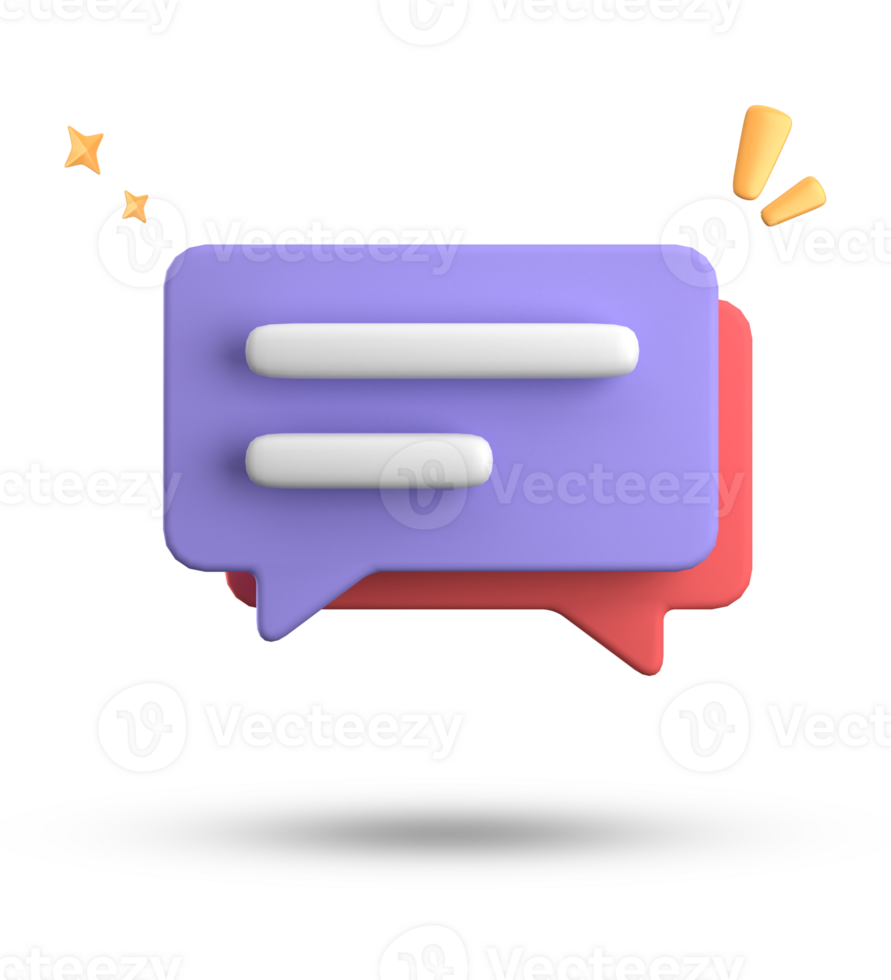 3d rendering of speech bubble, 3D pastel chat icon set. Set of 3d speak bubble. png