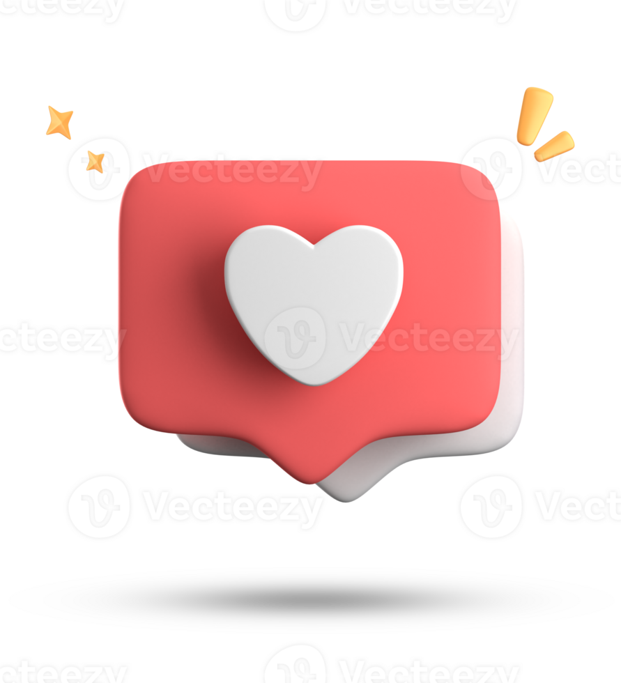 3d rendering of speech bubble love, 3D pastel pink purple chat icon set. Set of 3d speak bubble. png