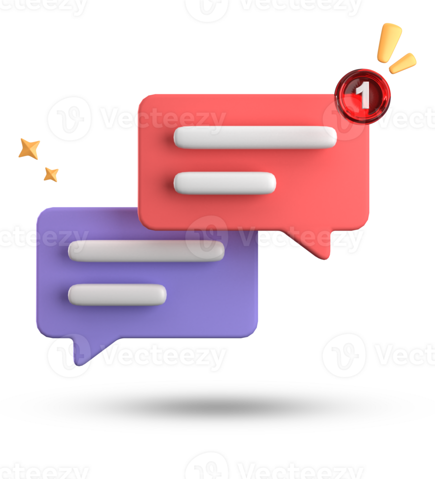 3d rendering of speech bubble, 3D pastel chat icon set. Set of 3d speak bubble. png