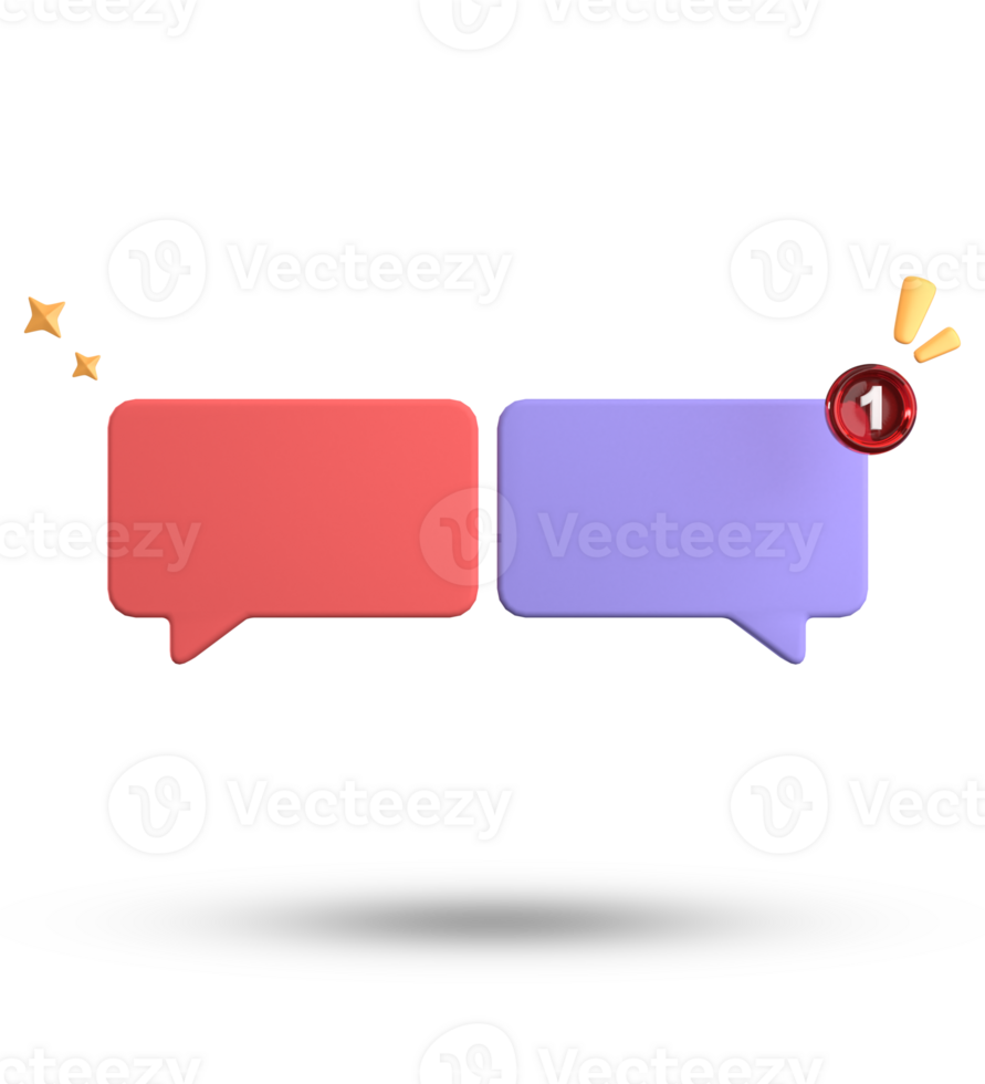3d rendering of speech bubble, 3D pastel chat icon set. Set of 3d speak bubble. png