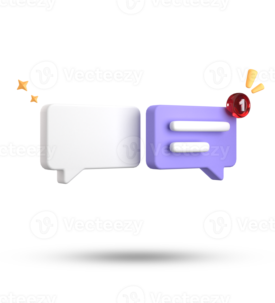 3d rendering of speech bubble, 3D pastel chat icon set. Set of 3d speak bubble. png