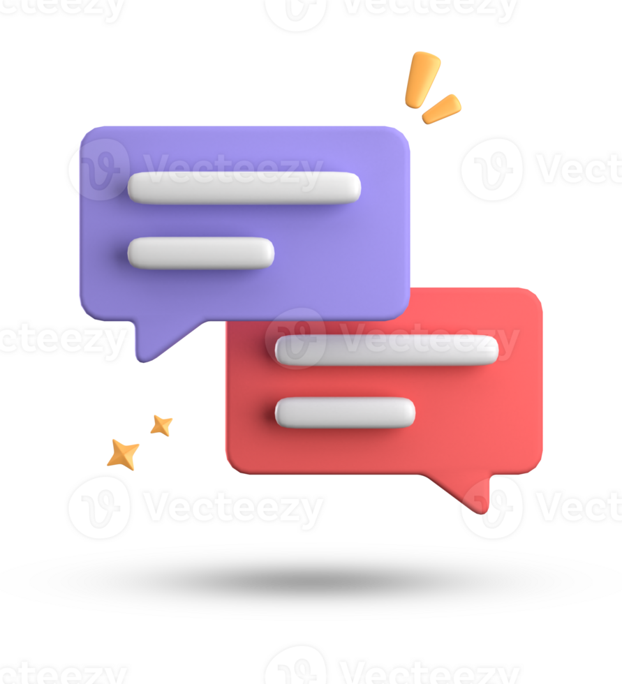 3d rendering of speech bubble, 3D pastel chat icon set. Set of 3d speak bubble. png